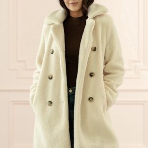 Rachel Parcell Faux Shearing Coat XS